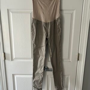 Beige and Tan Maternity Pants